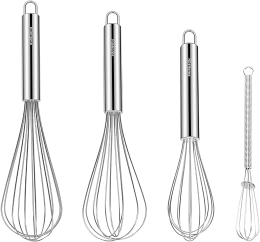 NileHome Stainless Steel Whisk Set 8